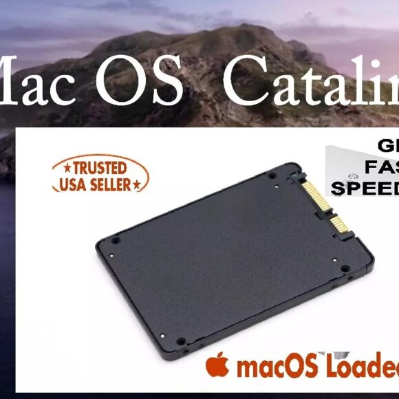512GB 2.5" SSD Preloaded with macOS Catalina 10.15.7 For iMac, Mac Mini, MacBook - Picture 2 of 4